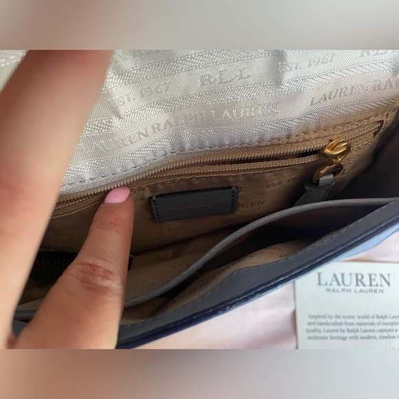 🩵BRAND NEW Ralph Lauren Crossbody Bag - blue with gold hardware🩵 - Picture 13 of 16